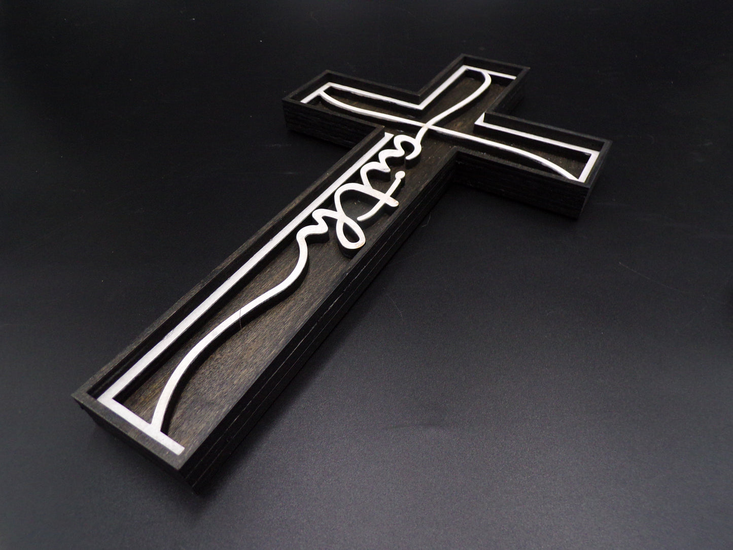 3-D Layered Wood Faith Cross Wall Decor