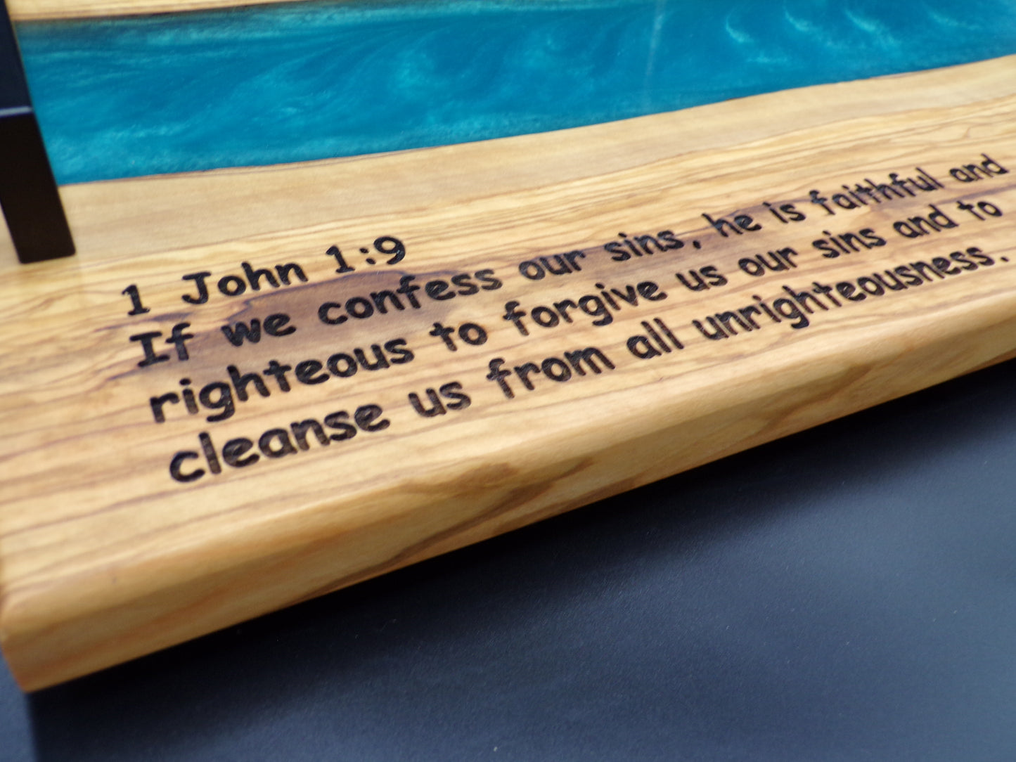 Experience Divine Dining with Our Personalized Olive Wood River Charcuterie Board