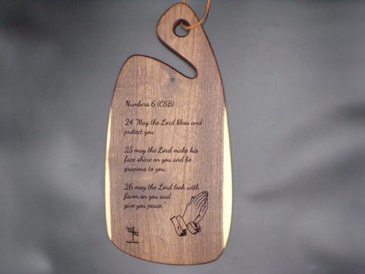 Personalized Live Edge Walnut Charcuterie Board: Embrace Imperfection and Faith