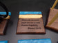 Personalized Bible Verse Live Edge Walnut with Custom Epoxy Inlay Coasters Set