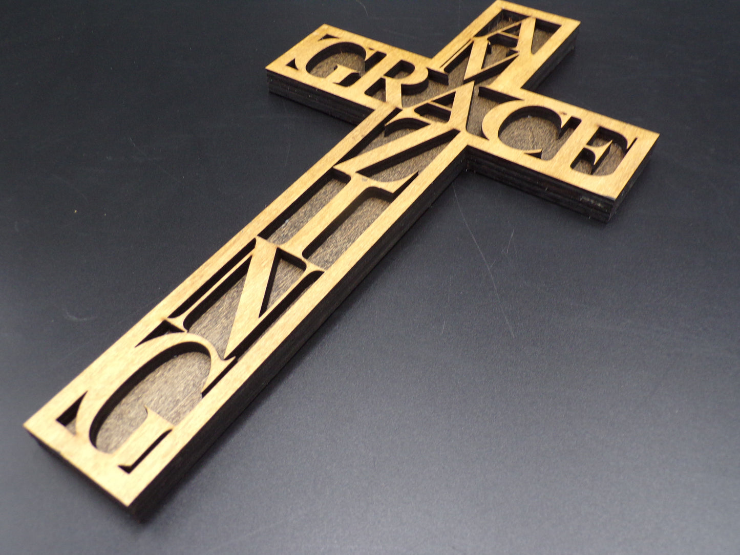 3-D Layered Wood Amazing Grace Wall Decor