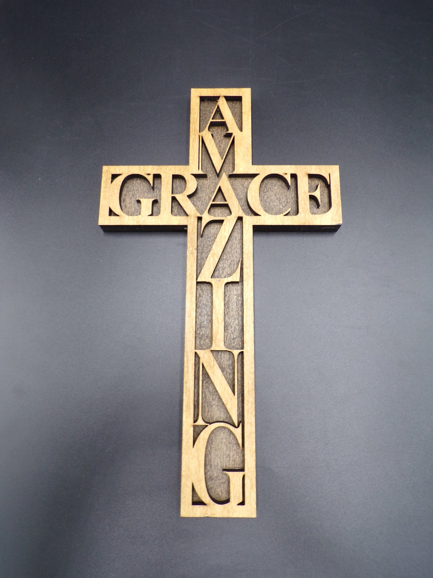 3-D Layered Wood Amazing Grace Wall Decor