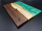 Enhance Your Gatherings with Our Personalized Bible Verse Live Edge Walnut Charcuterie Board and Coaster Set