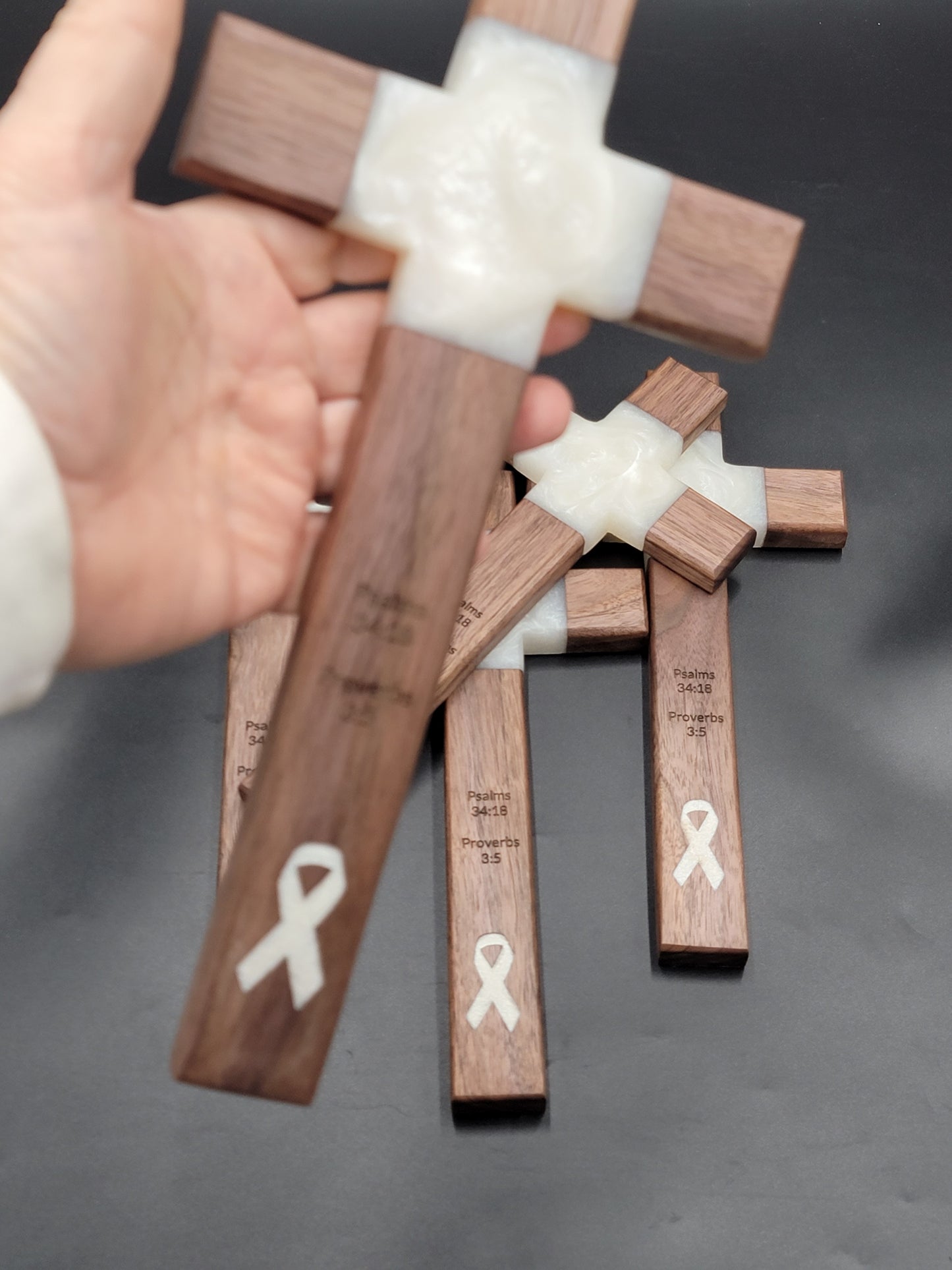 Embrace Hope Cross: Lung Cancer Awareness Gift of God's Love