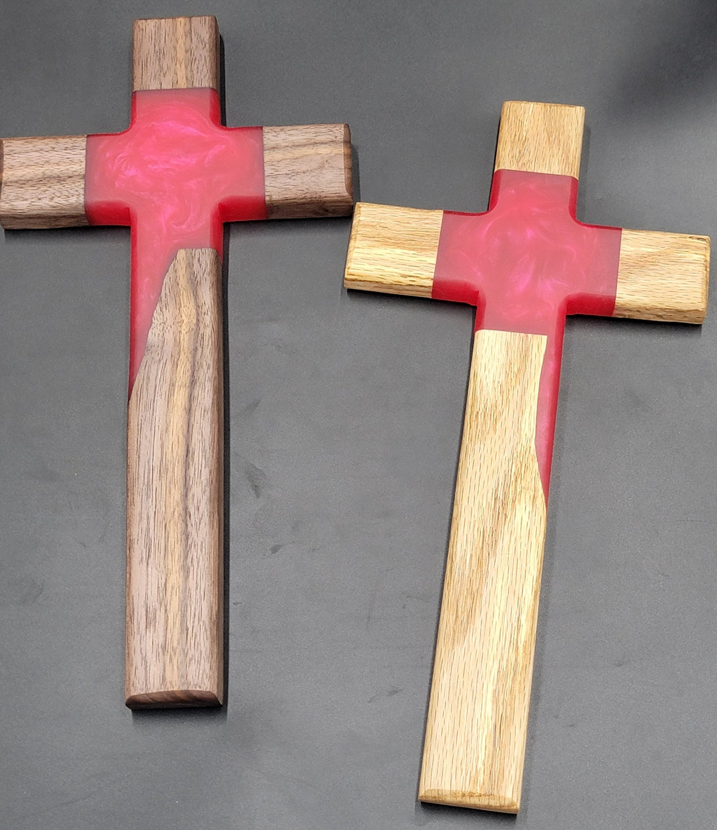 Give the Gift of God's Love Redemption Flow Cross - Blood Red Epoxy