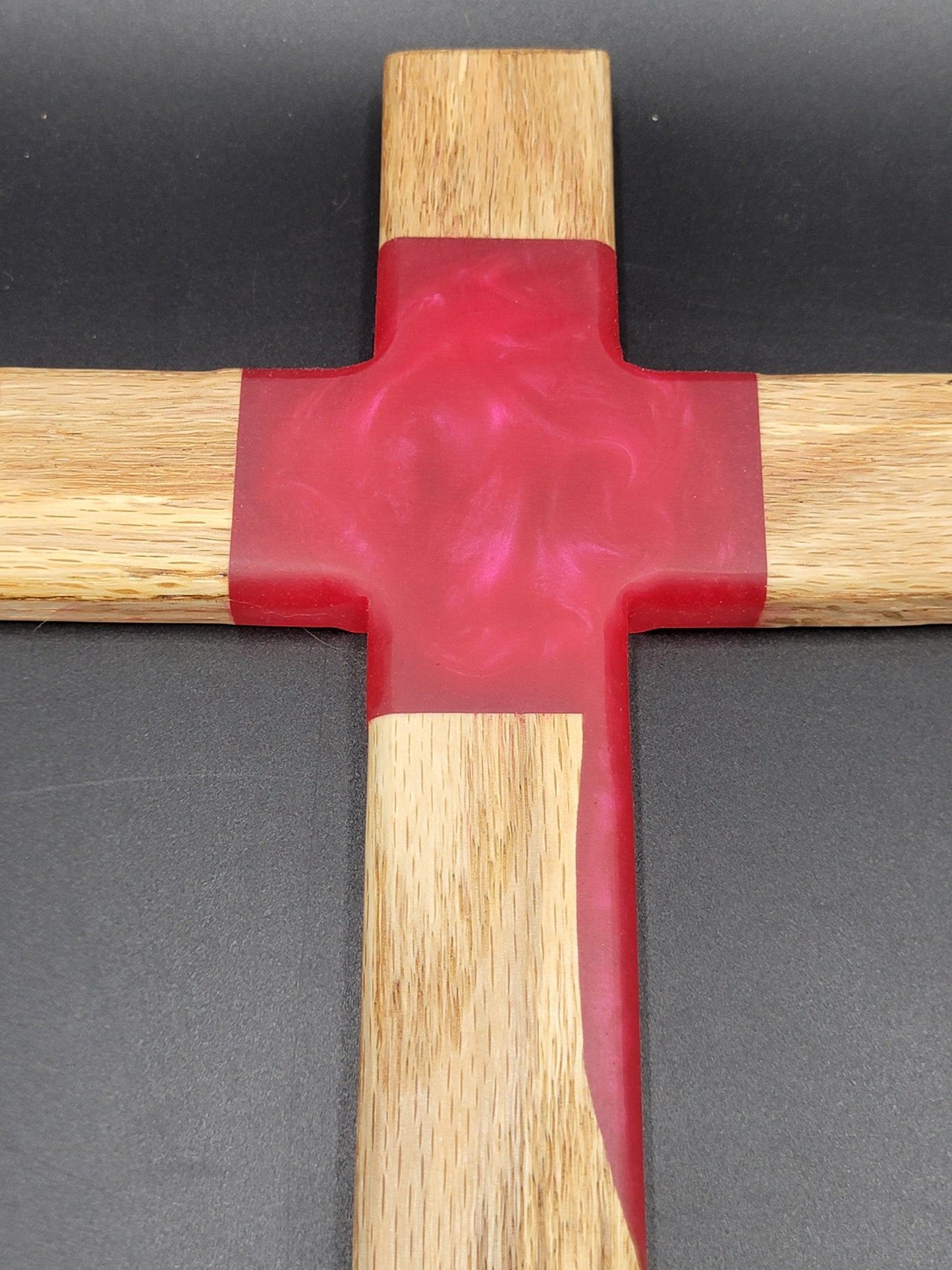 Give the Gift of God's Love Redemption Flow Cross - Blood Red Epoxy