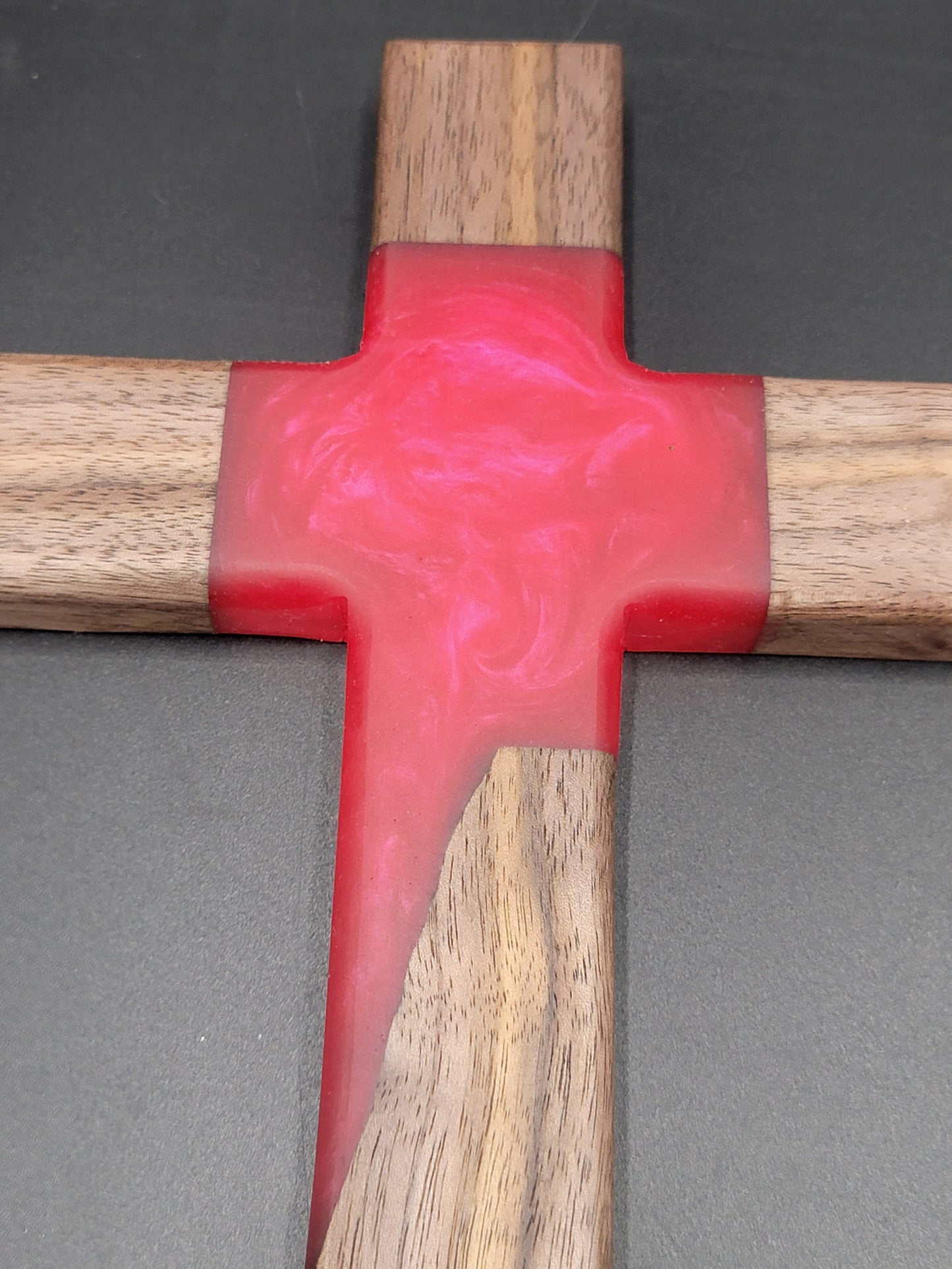 Give the Gift of God's Love Redemption Flow Cross - Blood Red Epoxy