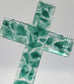 Custom Clear Epoxy Cross with Broken Colored Glass - A Symbol of Healing - Customizable Spiritual Art