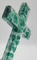 Custom Clear Epoxy Cross with Broken Colored Glass - A Symbol of Healing - Customizable Spiritual Art