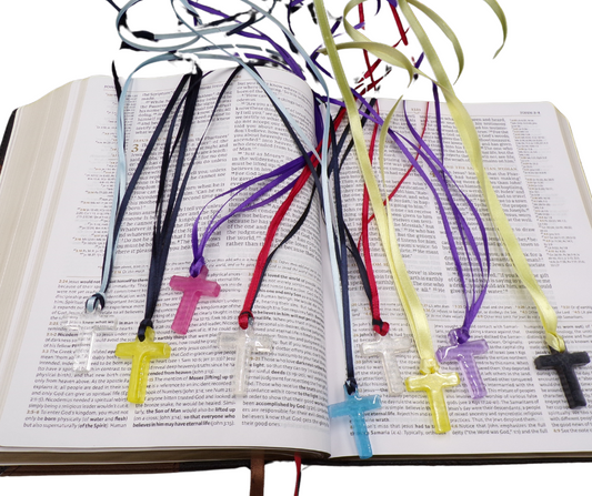 Faithful Marks: Epoxy Resin Colored Cross Bookmarks