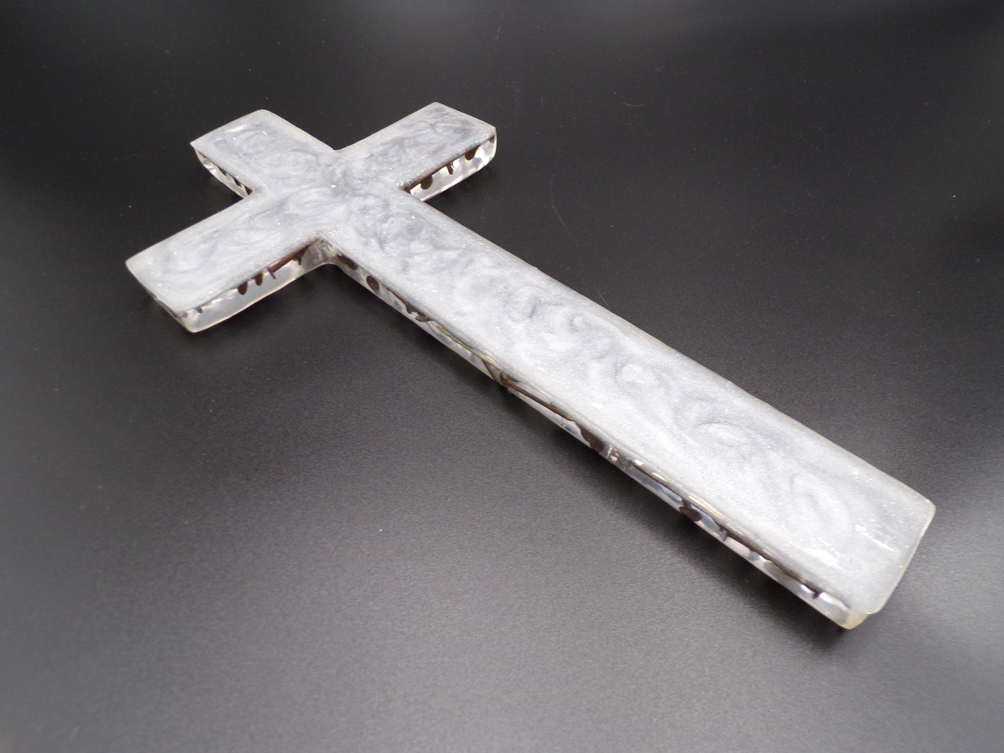 Nail of Devotion Cross: Solid Epoxy Resin with Embedded Nails Give the Gift of God's Love